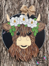 Load image into Gallery viewer, Highland Cow Door Hanger
