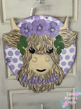 Load image into Gallery viewer, Highland Cow Door Hanger
