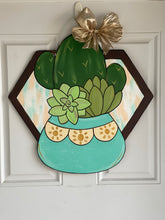 Load image into Gallery viewer, Boho Cactus door hanger
