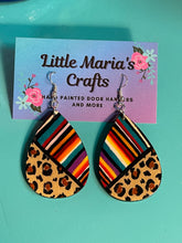 Load image into Gallery viewer, Earrings-Sarape and Leopard Print
