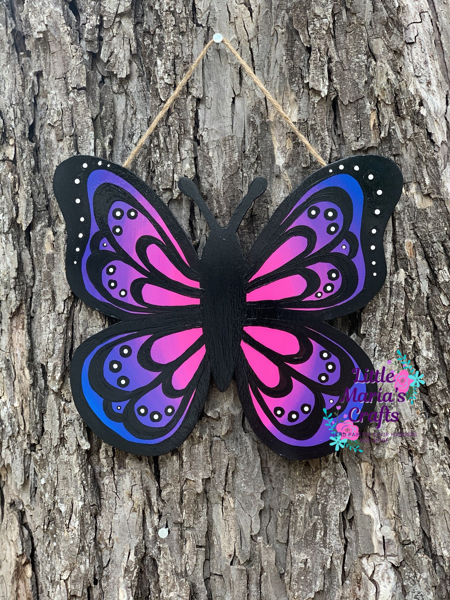 Ombré Butterfly Door Crafts Little Hanger – Maria\'s