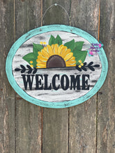 Load image into Gallery viewer, Sunflower Welcome Door Hanger

