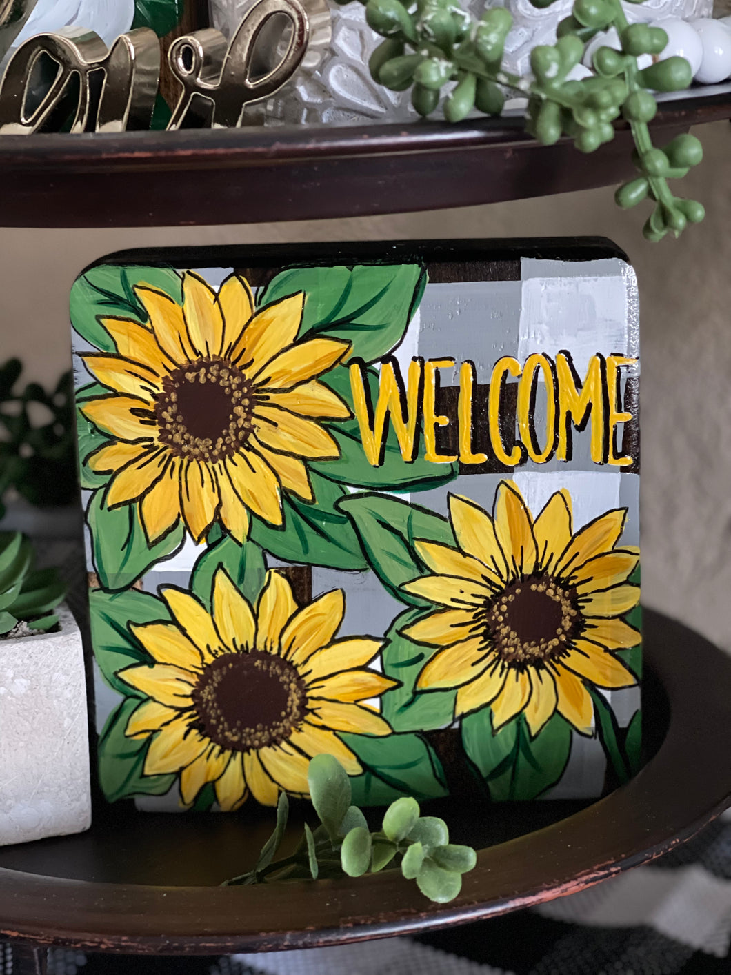 Shelf Sitter-Sunflower Welcome
