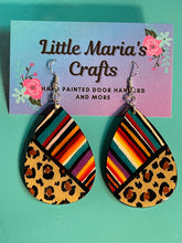 Load image into Gallery viewer, Earrings-Sarape and Leopard Print
