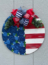 Load image into Gallery viewer, Patriotic Rose Door Hanger
