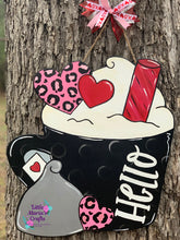 Load image into Gallery viewer, Valentine Cup of Sweets Latte door hanger

