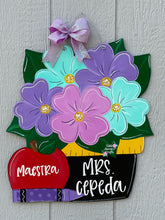 Load image into Gallery viewer, Teacher&#39;s Flower Pot Door Hanger
