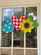 Load image into Gallery viewer, Peace Love Sunflower Door Hanger
