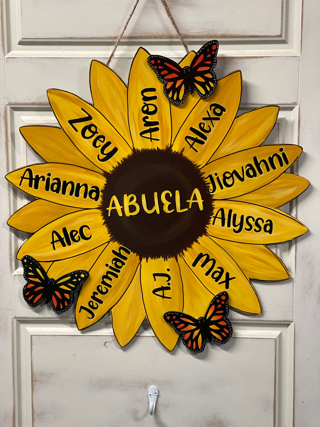 Abuela Sunflower Door Hanger