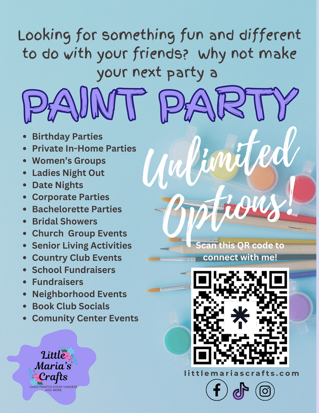 Book a Private Paint Party