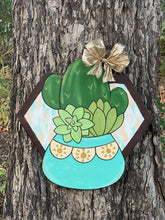 Load image into Gallery viewer, Boho Cactus door hanger
