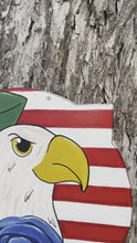 Load and play video in Gallery viewer, American Flag Patriotic Eagle Door Hanger
