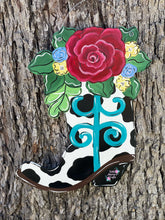Load image into Gallery viewer, Floral Cowgirl boot door hanger
