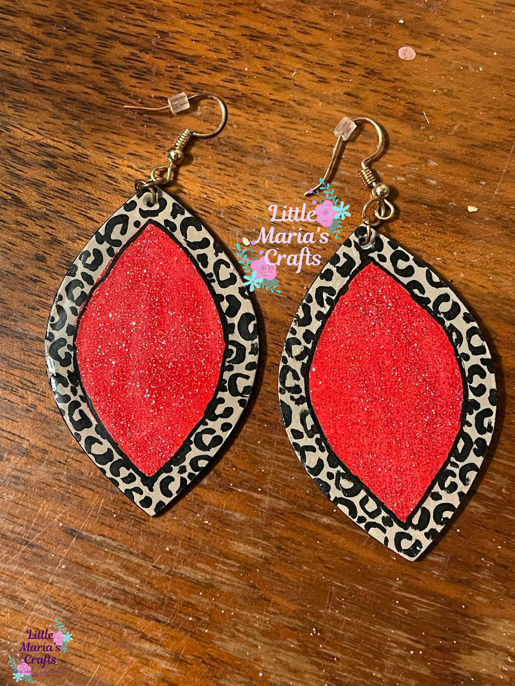 Earrings-Leopard/Red