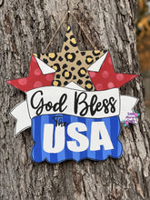Load image into Gallery viewer, God Bless the USA Door Hanger

