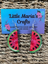 Load image into Gallery viewer, Earrings-Watermelon Slice
