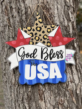 Load image into Gallery viewer, God Bless the USA Door Hanger
