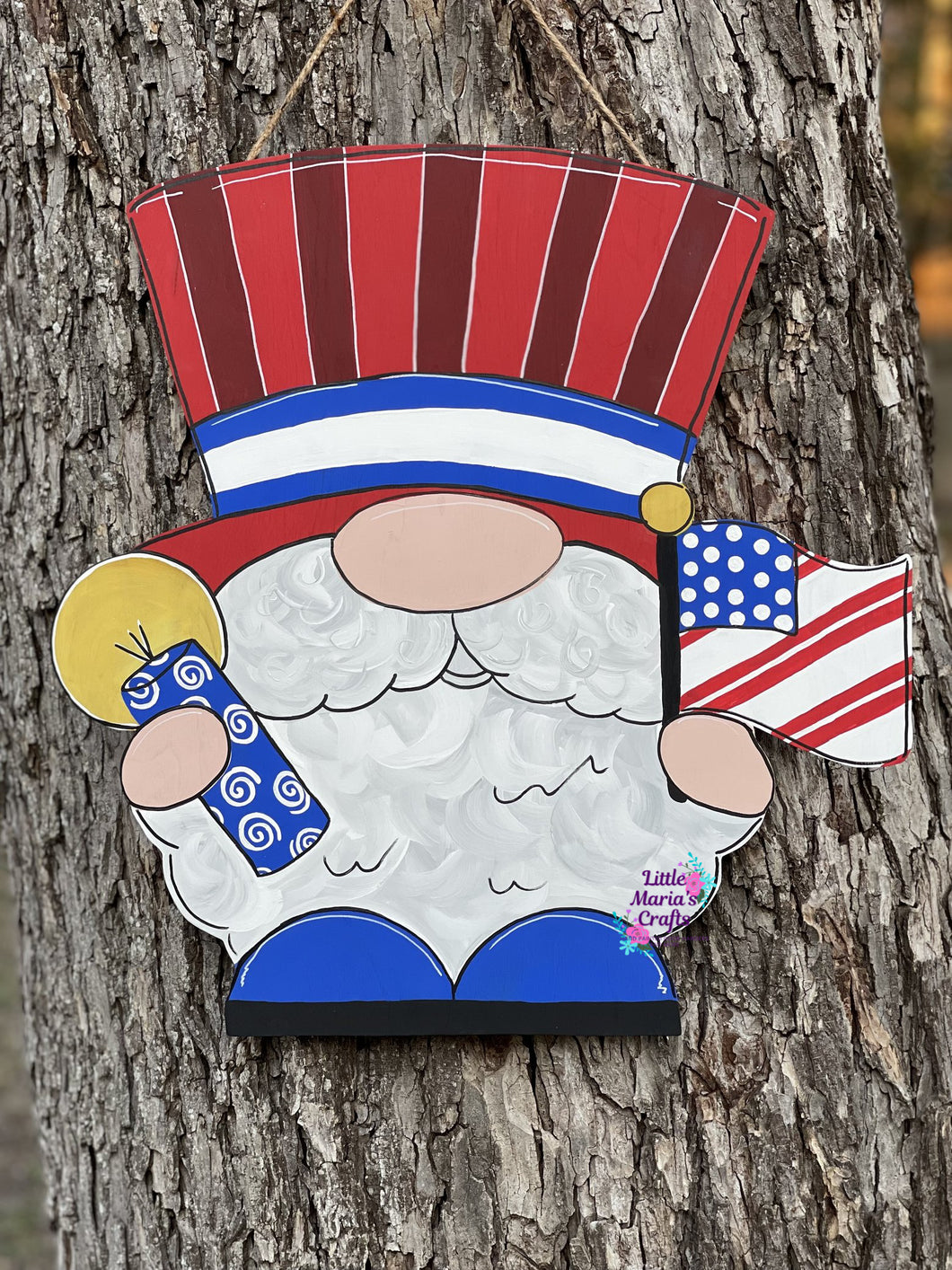 Patriotic Gnome Door Hanger