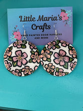 Load image into Gallery viewer, Earrings-Pink Flowers Round
