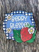Load image into Gallery viewer, Berry Blessed Strawberry door hanger
