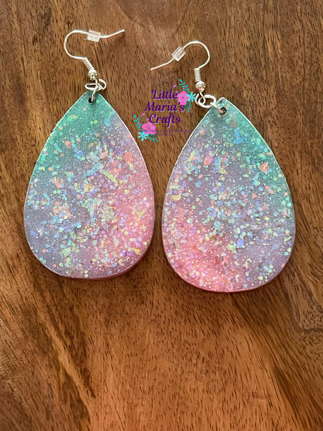 Earrings-Pastel Ombre Glitter